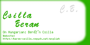 csilla beran business card